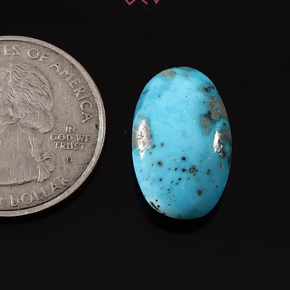 Natural Turquoise Firoza Gemstone 10.70 Carat / 11.88 Ratti (With Certificate)