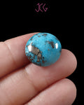 Natural Turquoise Firoza Round Gemstone 16.71 Carat / 18.55 Ratti (With Certificate)