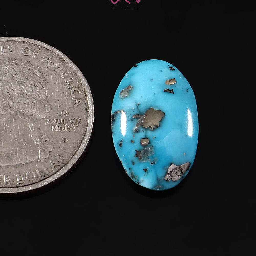 Natural Turquoise Firoza Gemstone 8.86 Carat / 9.83 Ratti (With Certificate)