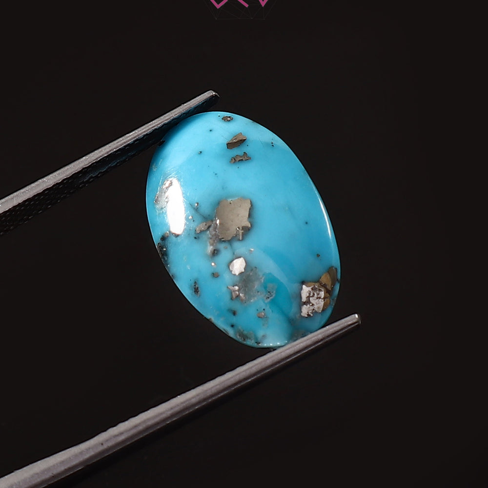 Natural Turquoise Firoza Gemstone 8.86 Carat / 9.83 Ratti (With Certificate)