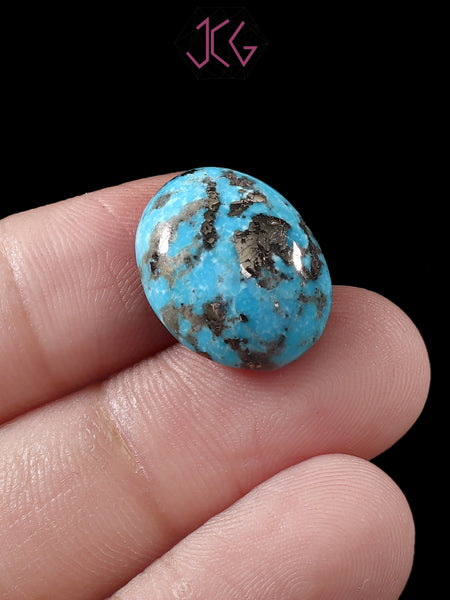 Natural Turquoise Firoza Gemstone 15.66 Carat / 17.38 Ratti (With Certificate)
