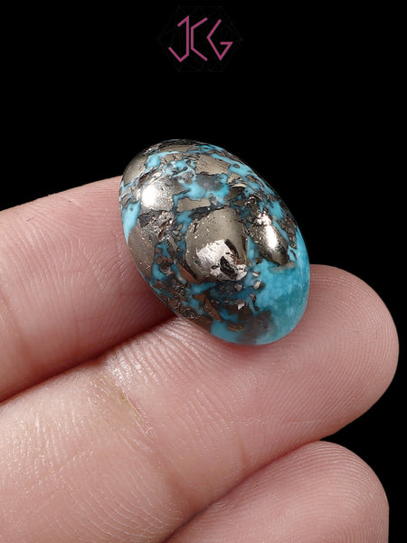 Natural Turquoise Firoza Gemstone 23.96 Carat / 26.60 Ratti (With Certificate)