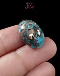 Natural Turquoise Firoza Gemstone 23.96 Carat / 26.60 Ratti (With Certificate)