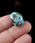 Natural Turquoise Firoza Gemstone 15.13 Carat / 16.79 Ratti (With Certificate)