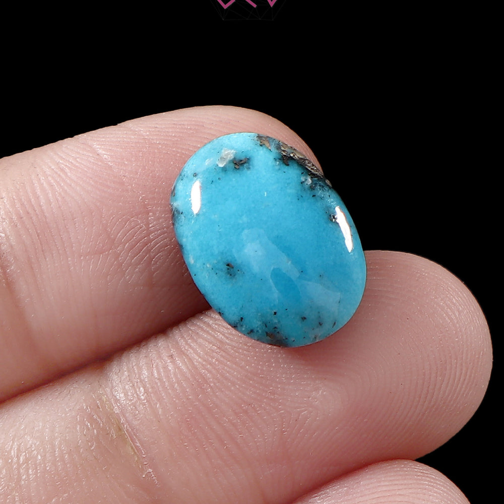 Natural Turquoise Firoza Gemstone 11.54 Carat / 12.81 Ratti (With Certificate)