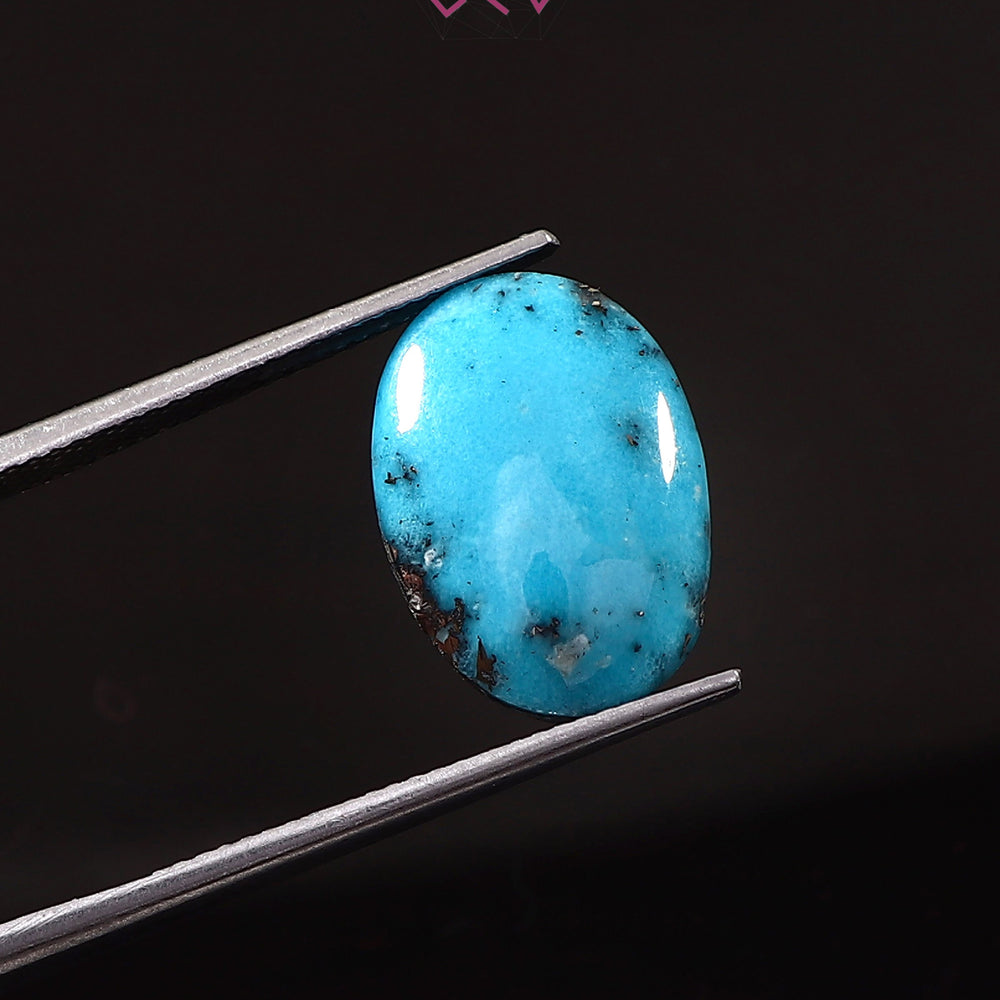 Natural Turquoise Firoza Gemstone 11.54 Carat / 12.81 Ratti (With Certificate)