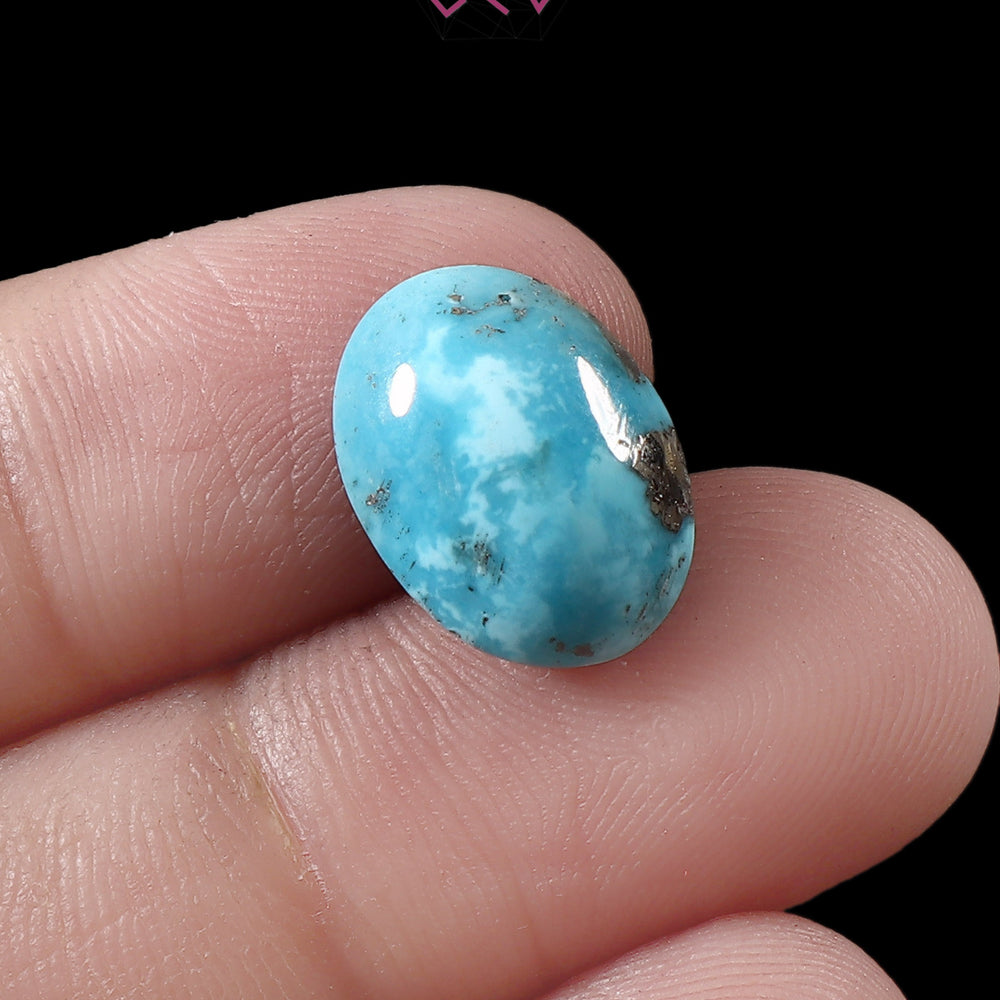 Natural Turquoise Firoza Gemstone 6.49 Carat / 7.20 Ratti (With Certificate)
