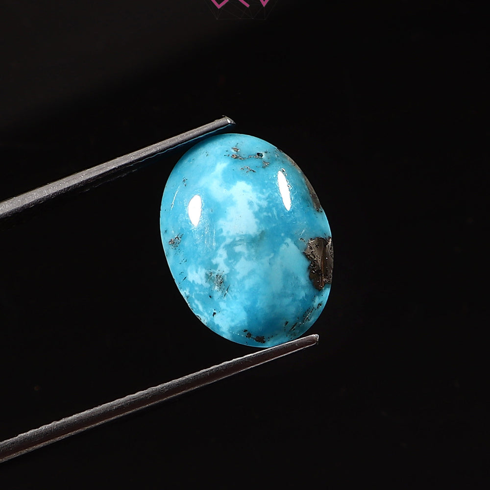 Natural Turquoise Firoza Gemstone 6.49 Carat / 7.20 Ratti (With Certificate)