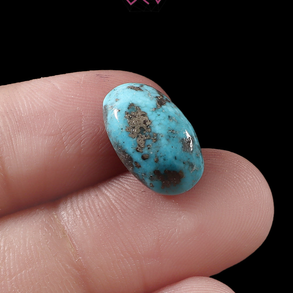 Natural Turquoise Firoza Gemstone 7.50 Carat / 8.33 Ratti (With Certificate)
