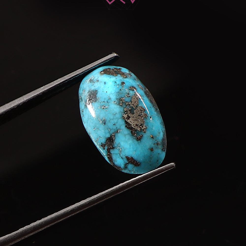 Natural Turquoise Firoza Gemstone 7.50 Carat / 8.33 Ratti (With Certificate)