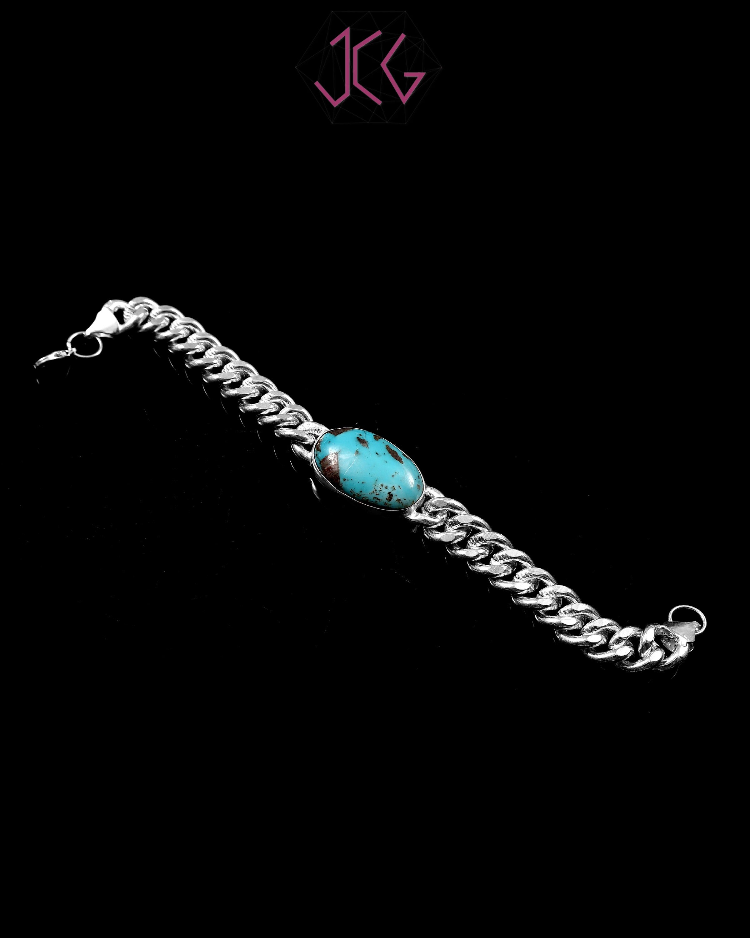Natural Turquoise (Firoza) Salman Khan Style Bracelet (With Certificate)