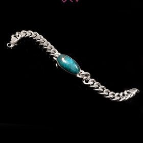 Natural Turquoise (Firoza) Salman Khan Style Bracelet (With Certificate)