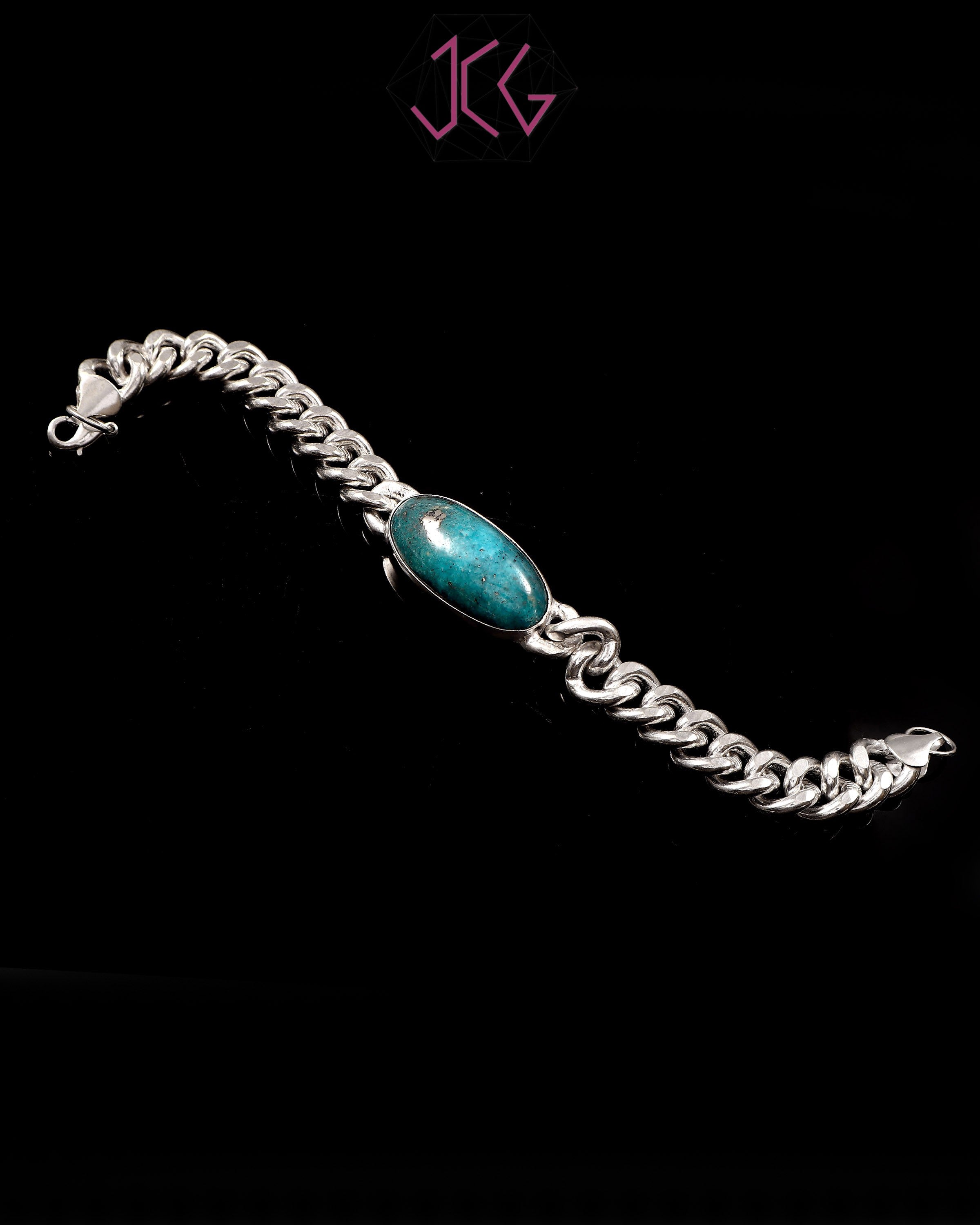 Natural Turquoise (Firoza) Salman Khan Style Bracelet (With Certificate)