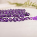 Natural Amethyst Mala (108 Beads) (With Certificate)