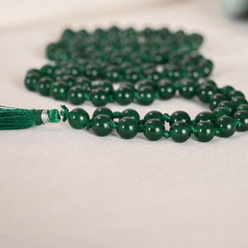 Natural Green Jade Mala (108 Beads) (With Certificate)