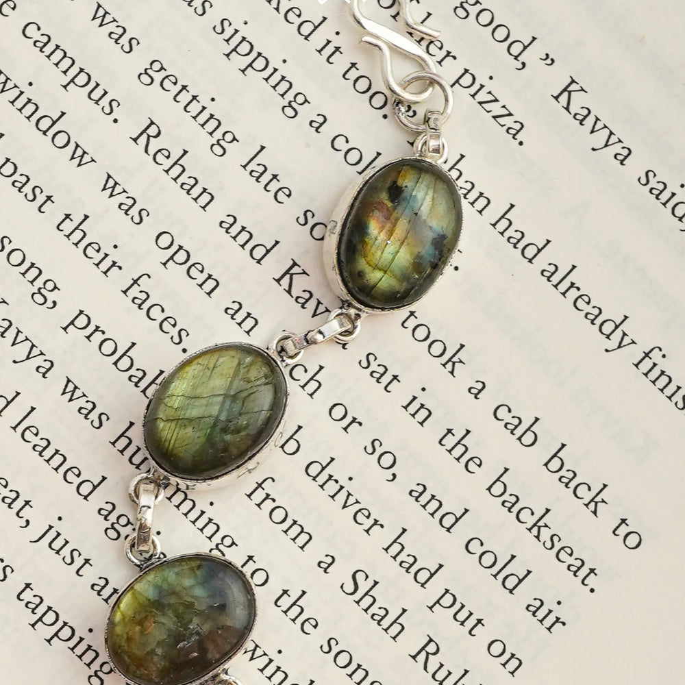 Labradorite Chain Bracelet - Jaipur Crystal Gems