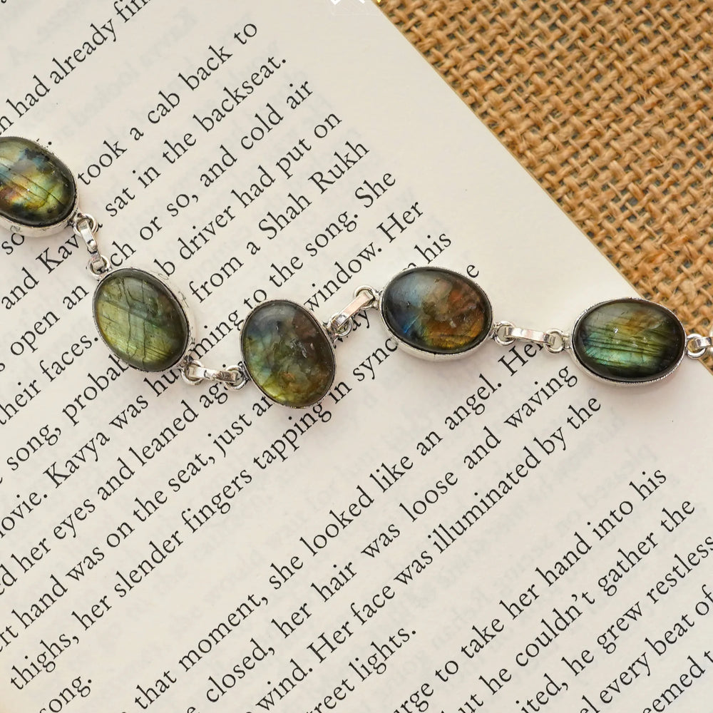 Labradorite Chain Bracelet - Jaipur Crystal Gems