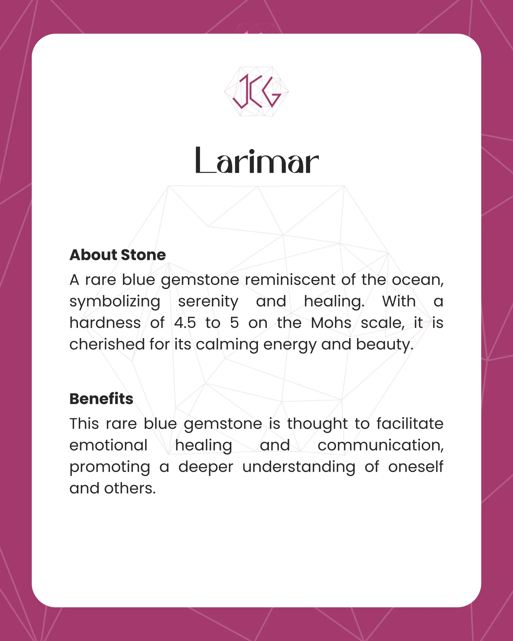 Larimar Ring - Jaipur Crystal Gems