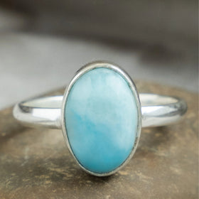 Larimar Ring - Jaipur Crystal Gems