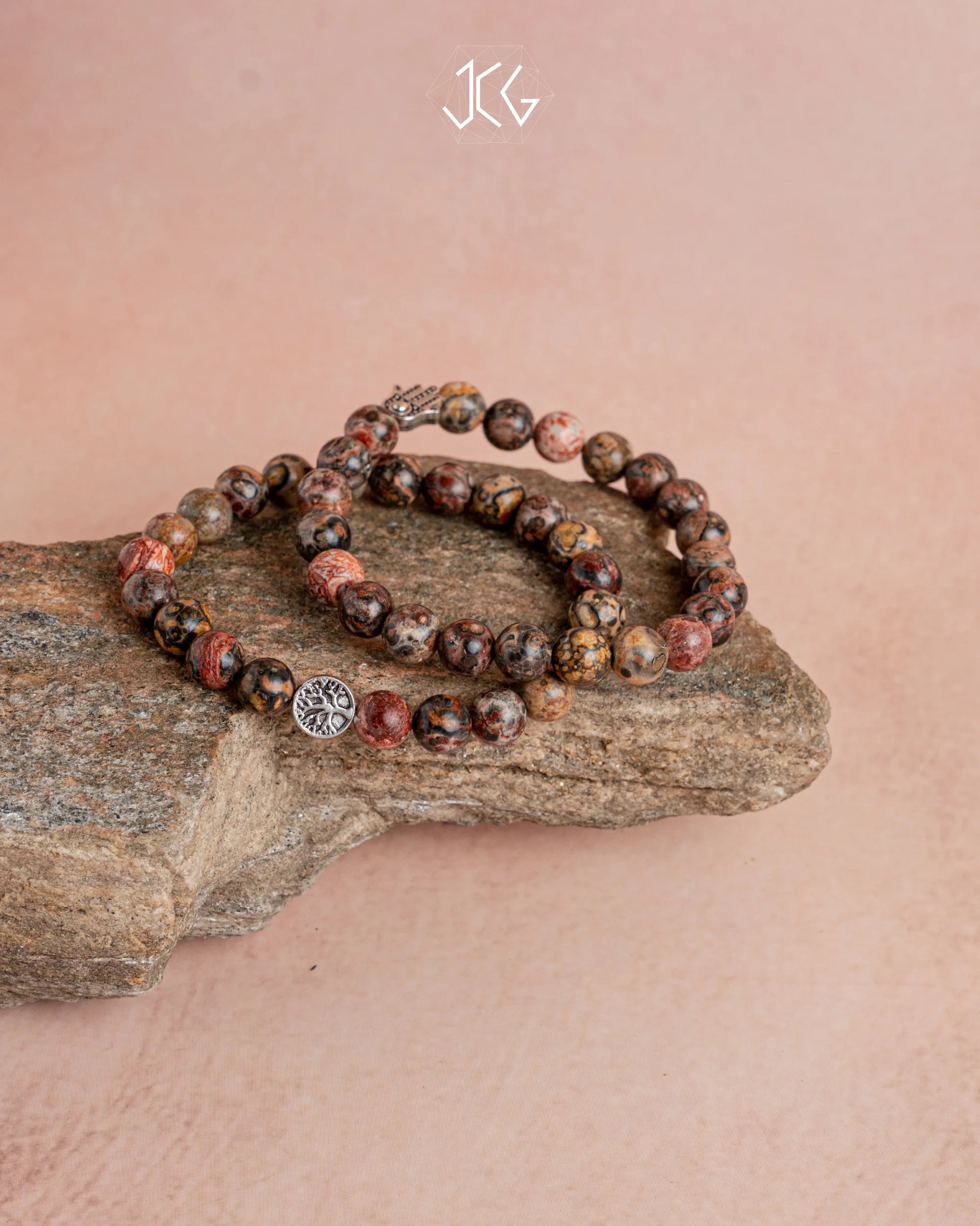 Leopard Skin Jasper Bracelet - Jaipur Crystal Gems