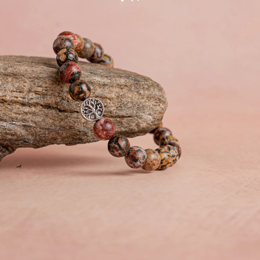 Leopard Skin Jasper Bracelet - Jaipur Crystal Gems