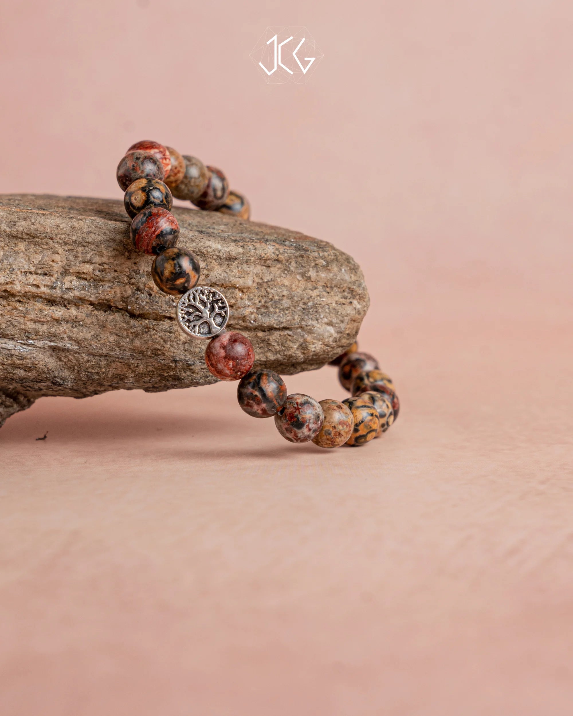 Leopard Skin Jasper Bracelet - Jaipur Crystal Gems