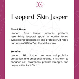 Leopard Skin Jasper Bracelet - Jaipur Crystal Gems