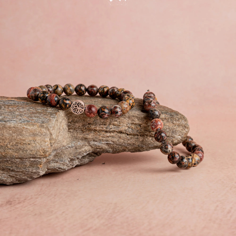 Leopard Skin Jasper Bracelet - Jaipur Crystal Gems