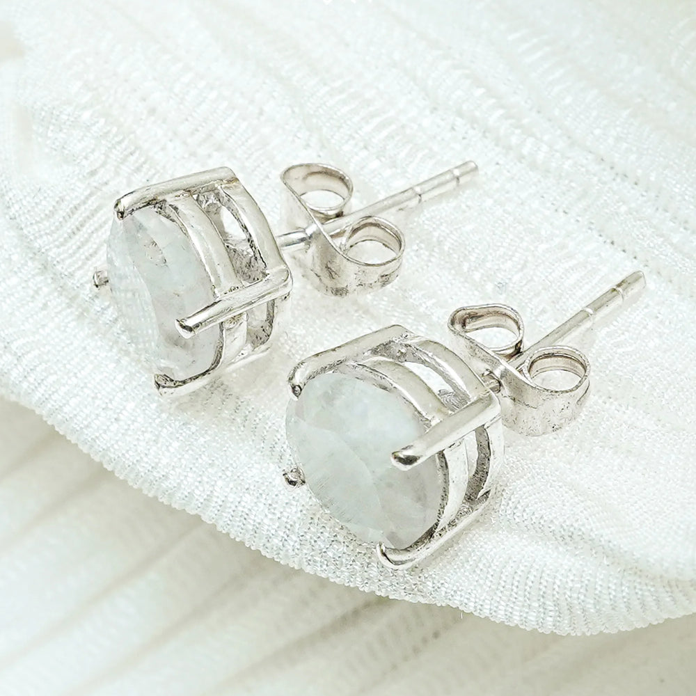 Moon stone earrings Jaipur Crystal Gems