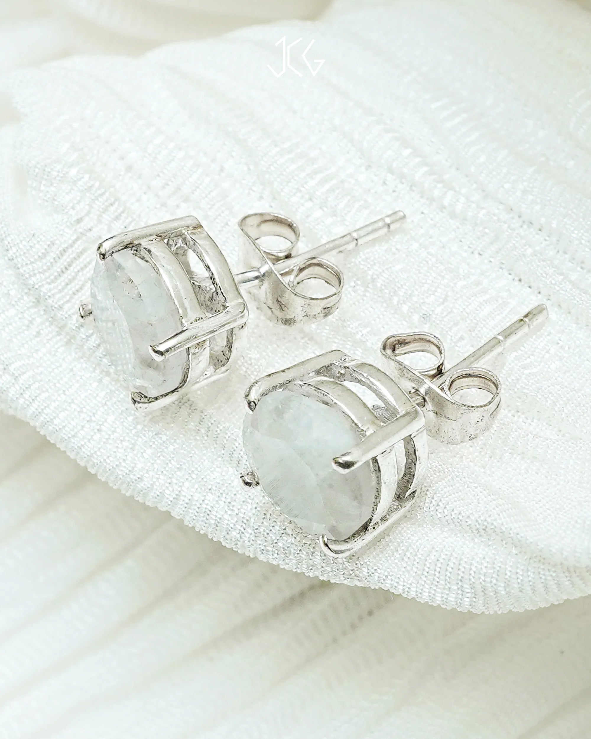 Moon stone earrings Jaipur Crystal Gems