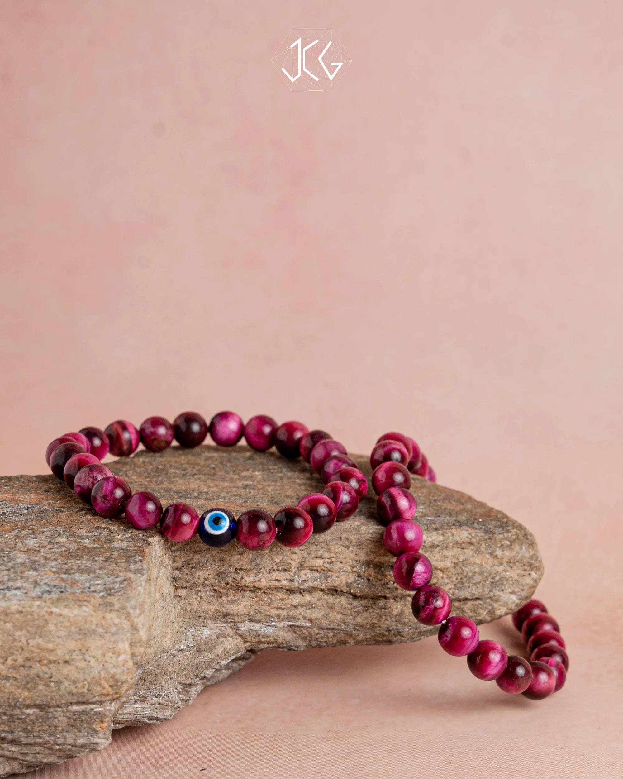 Pink Tiger Eye Bracelet - Jaipur Crystal Gems