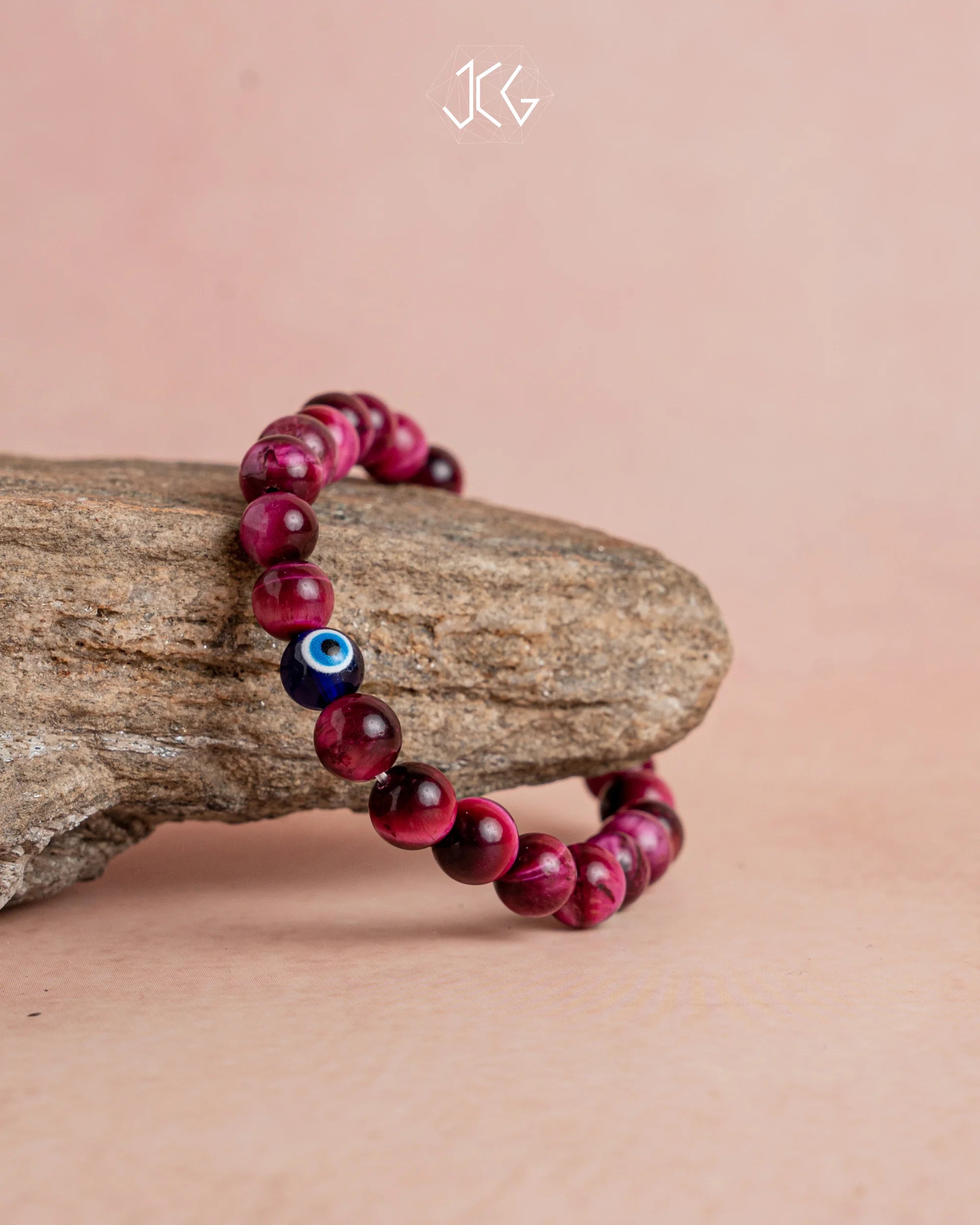 Pink Tiger Eye Bracelet - Jaipur Crystal Gems