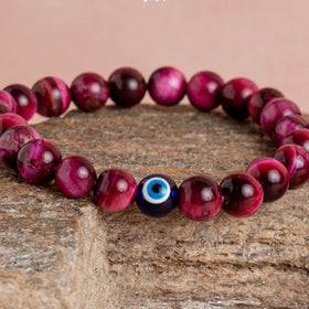 Pink Tiger Eye Bracelet - Jaipur Crystal Gems