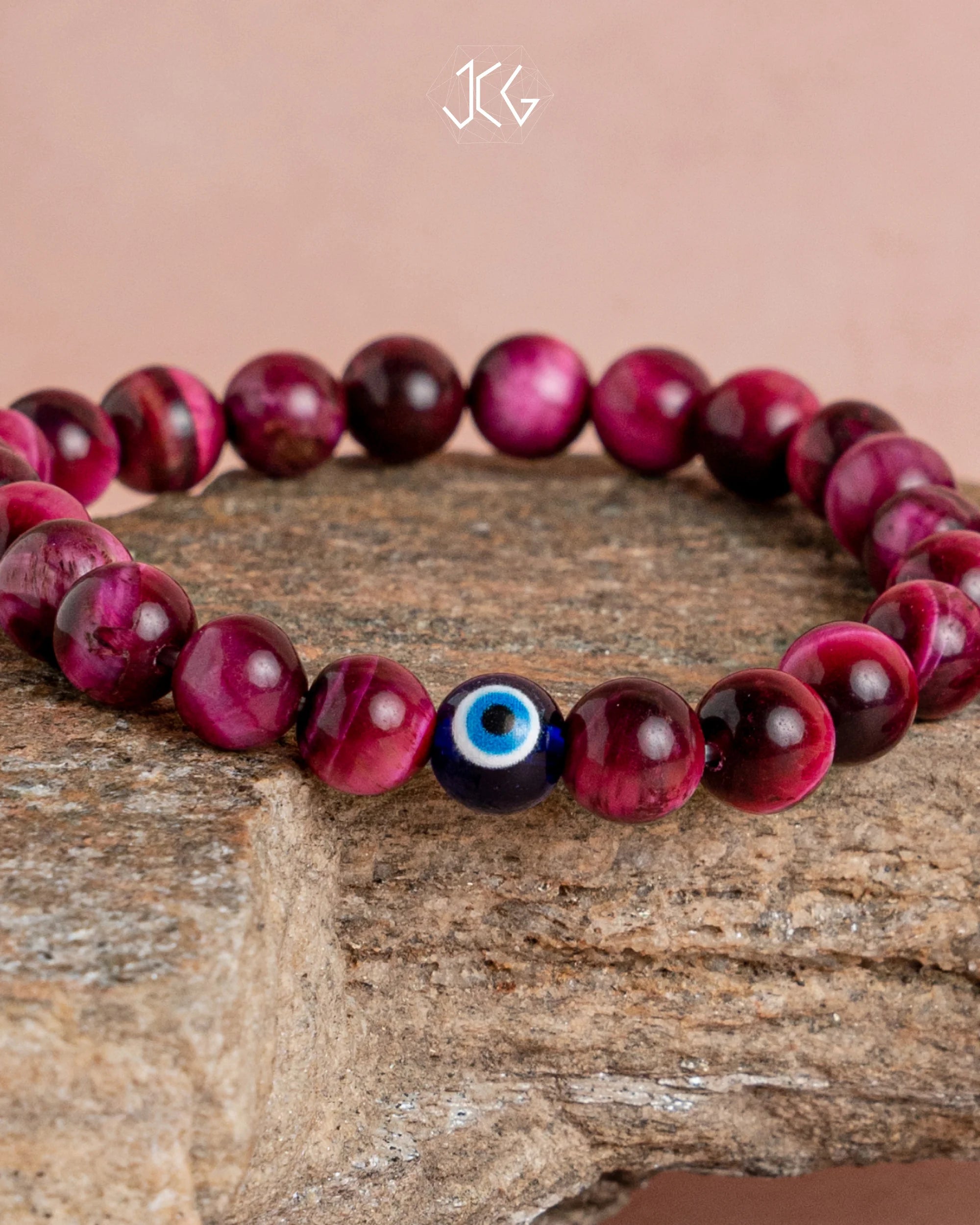 Pink Tiger Eye Bracelet - Jaipur Crystal Gems