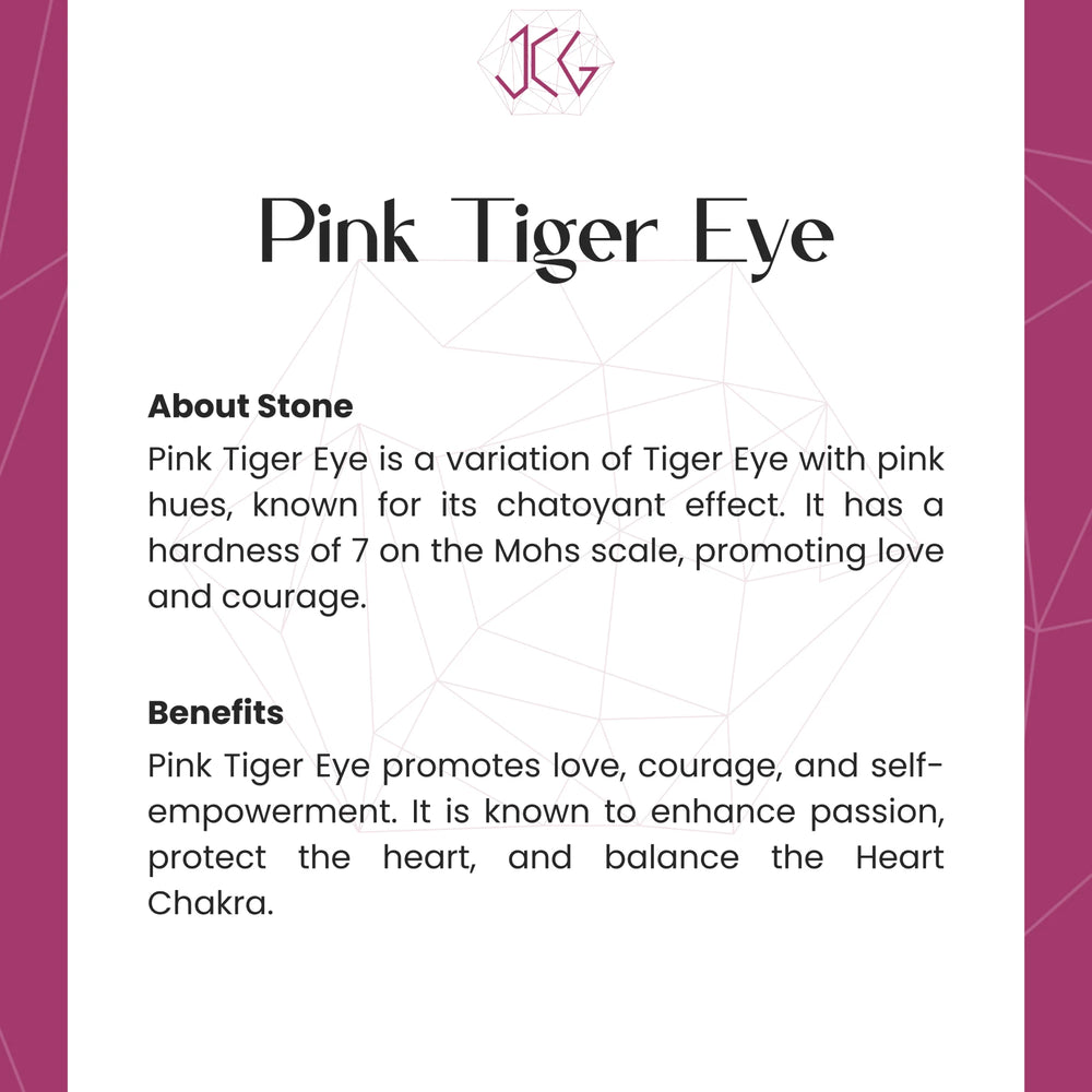 Pink Tiger Eye Bracelet - Jaipur Crystal Gems
