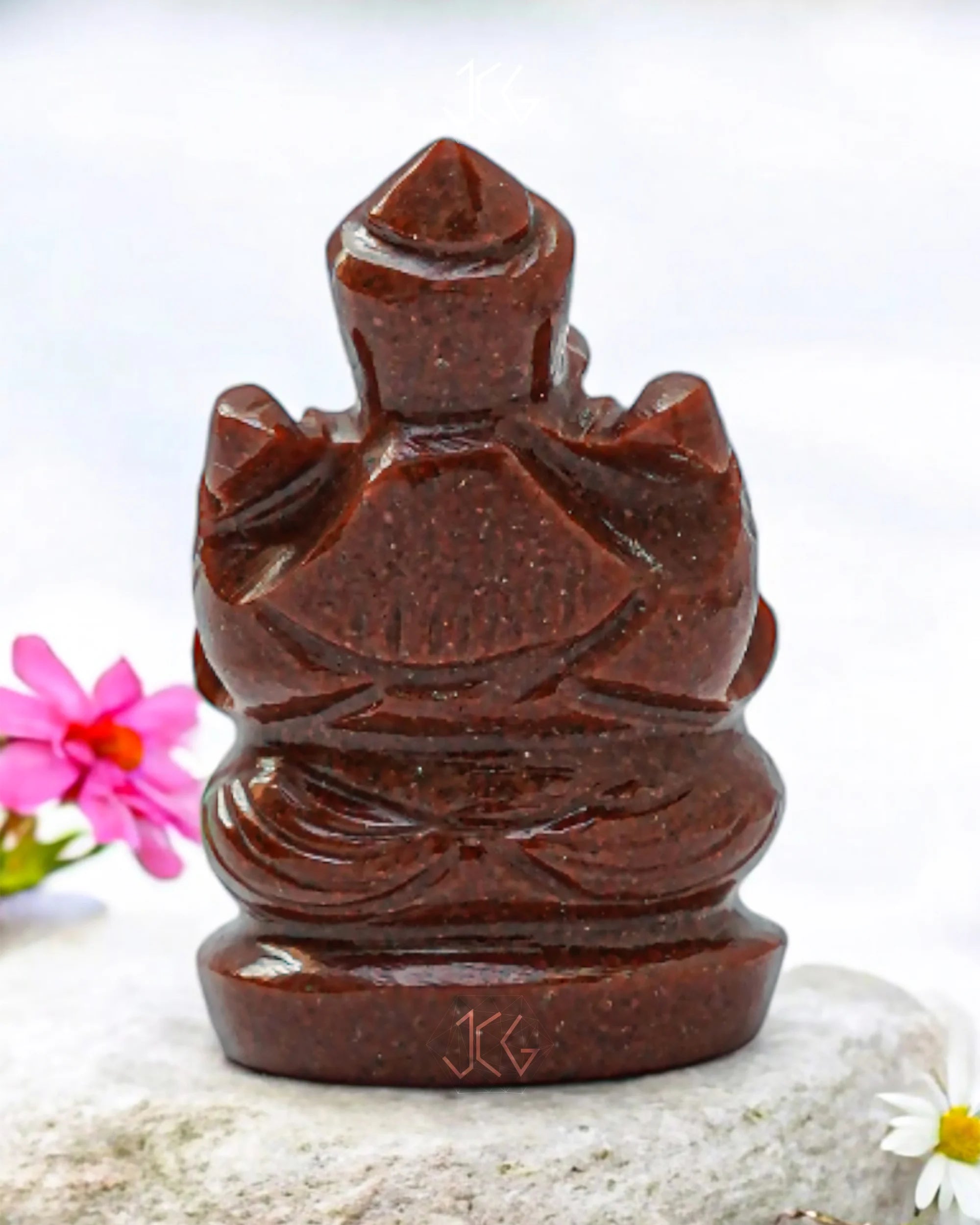 Red Aventurine Ganesha - Jaipur Crystal Gems