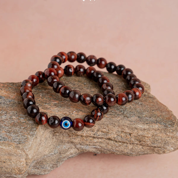 Natural Red Tiger Eye Bracelet 8mm
