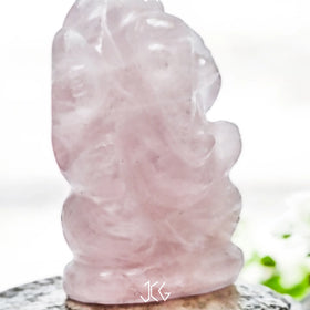 Rose Quartz Ganesha Small Jaipur Crystal Gems