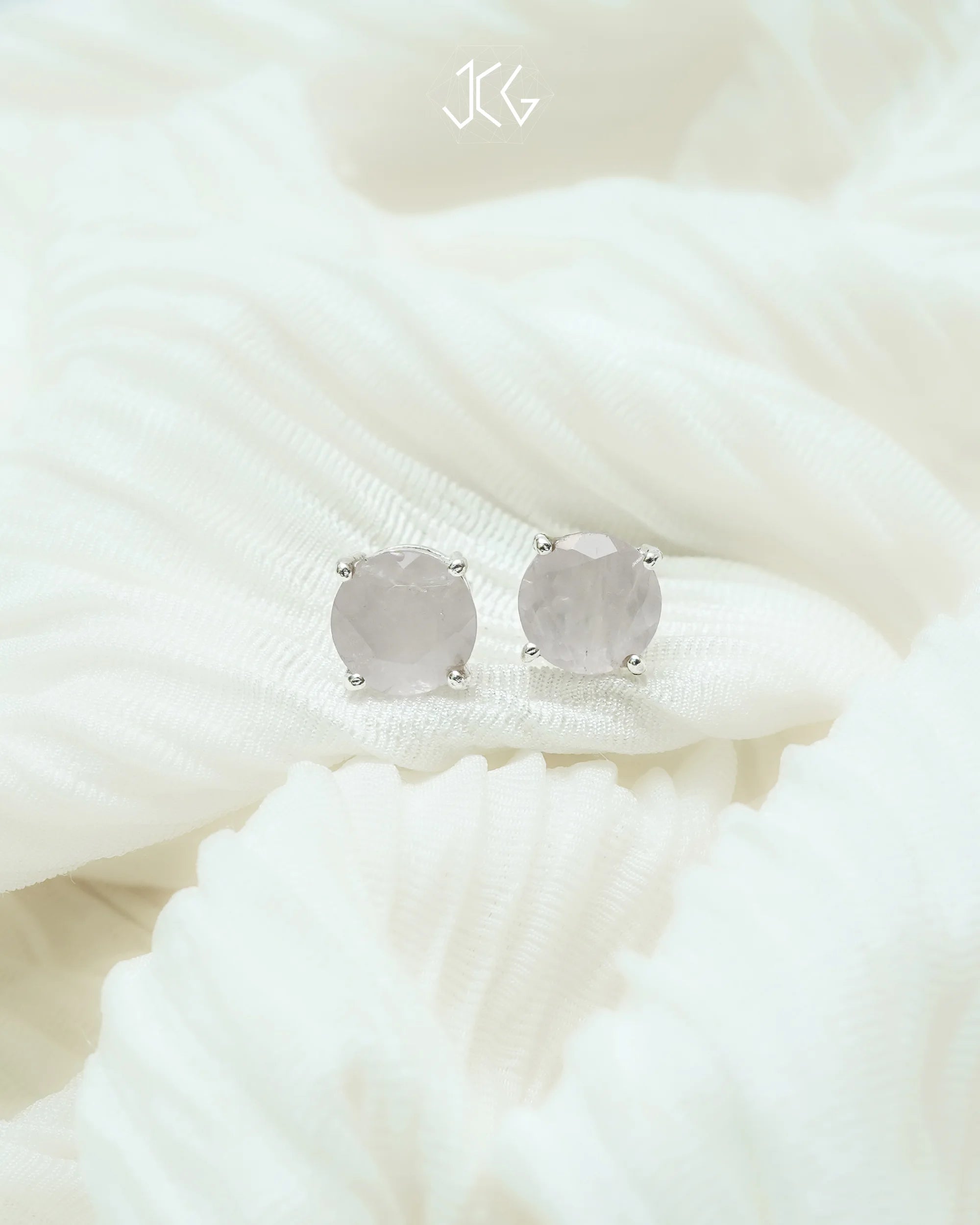 Rose Quartz Earrings - Jaipur Crystal Gems