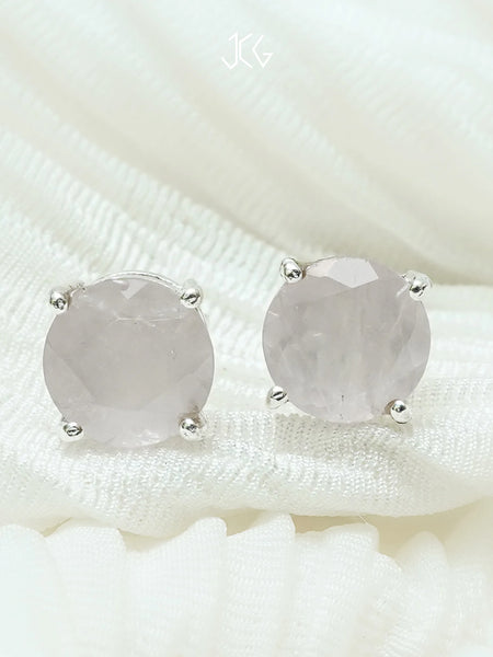 Rose Quartz Earrings - Jaipur Crystal Gems