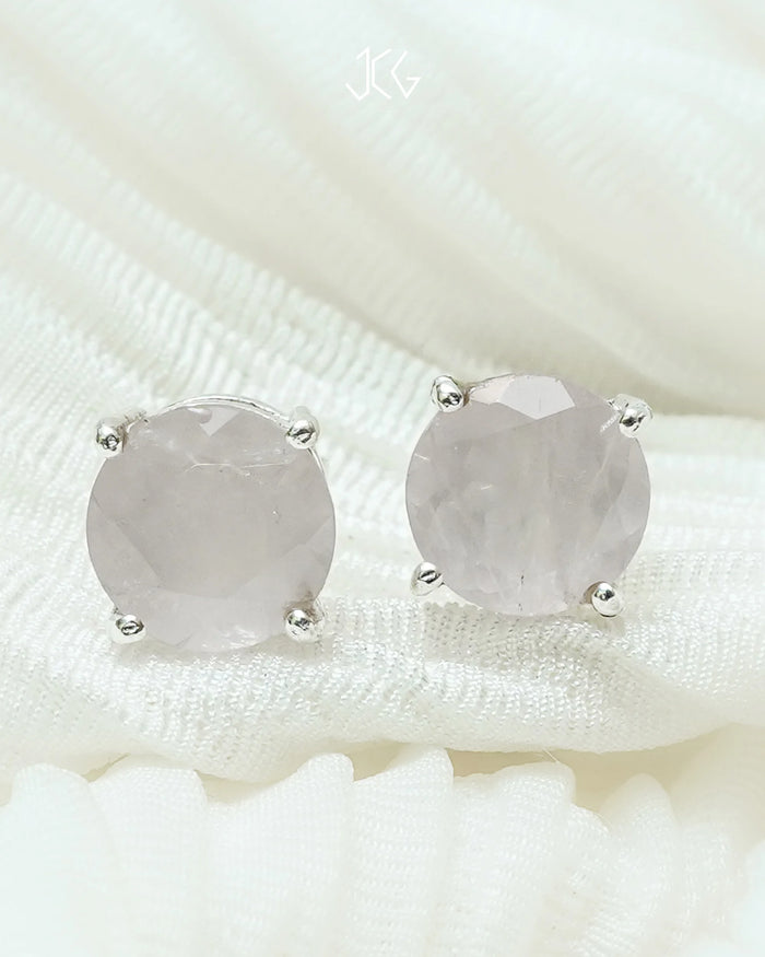 Rose Quartz Earrings - Jaipur Crystal Gems