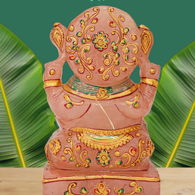 Rose Quartz Ganesha Jaipur Crystal Gems