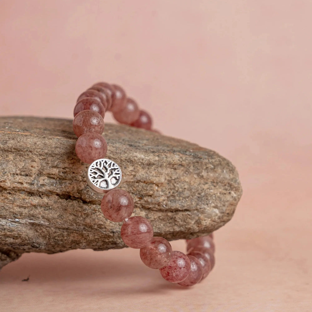 Strawberry Quartz Bracelet Jaipur Crystal Gems