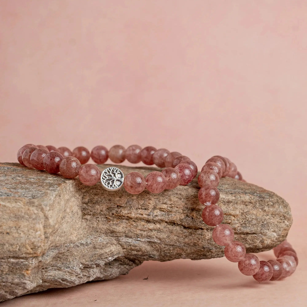 Strawberry Quartz Bracelet Jaipur Crystal Gems
