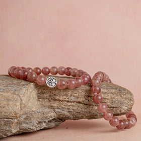 Strawberry Quartz Bracelet Jaipur Crystal Gems