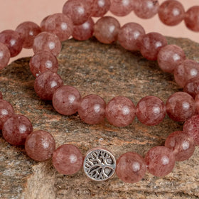 Strawberry Quartz Bracelet Jaipur Crystal Gems