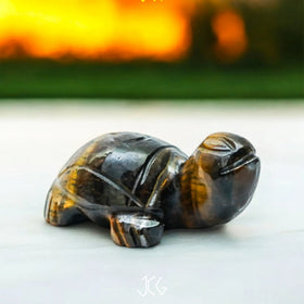 Yellow Tiger Eye Turtle - Jaipur Crystal Gems