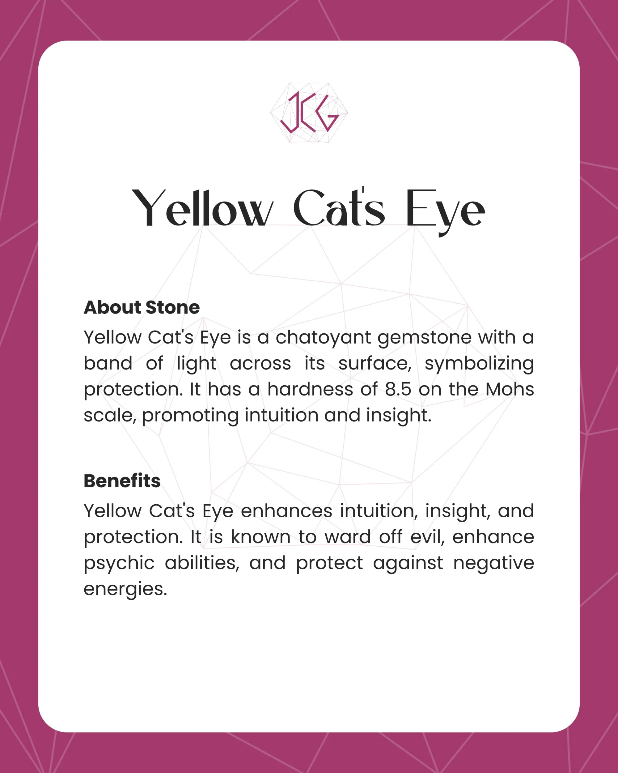 Yellow Catseye Bracelet - Jaipur Crystal Gems