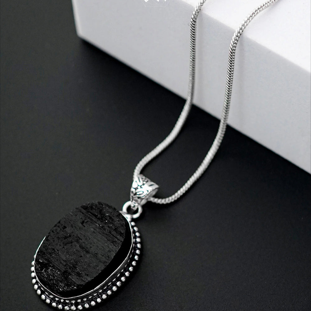 Black Tourmaline Pendant Jaipur Crystal Gems