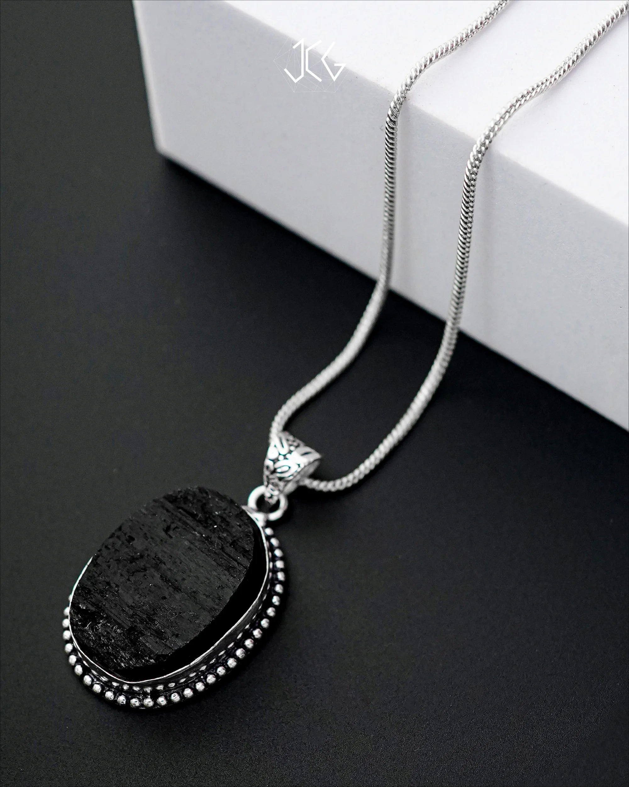 Black Tourmaline Pendant Jaipur Crystal Gems